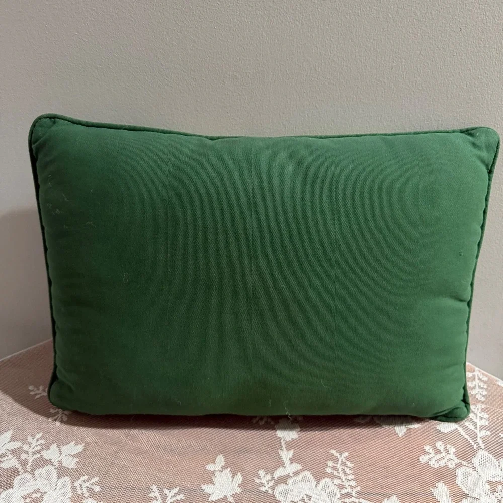 Unbranded Golden Retriever Dog Tapestry Pillow Unisex OS Green Excellent Woven